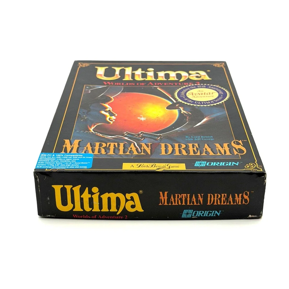 Ultima Worlds of Adventure 2 Martian Dreams PC Big Box Complete 1991 5.25 Game
